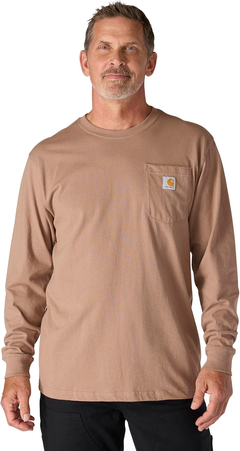 Carhartt мужская рабочая футболка с карманом и длинным рукавом, Soft Sepia
Carhartt мужская рабочая футболка с карманом и длинным рукавом, Soft Sepia