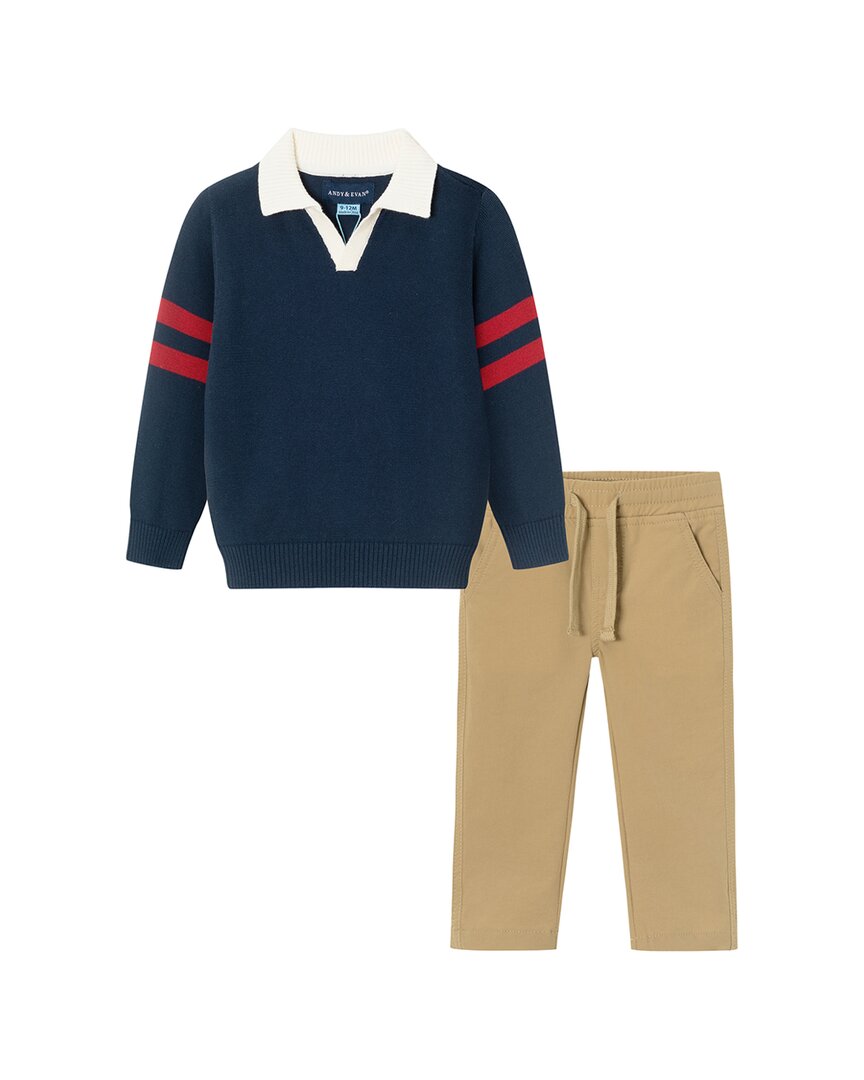 Свитер с воротником и брюки-гибрид от Andy & Evan, синий
Свитер с воротником и брюки-гибрид от Andy & Evan, синий