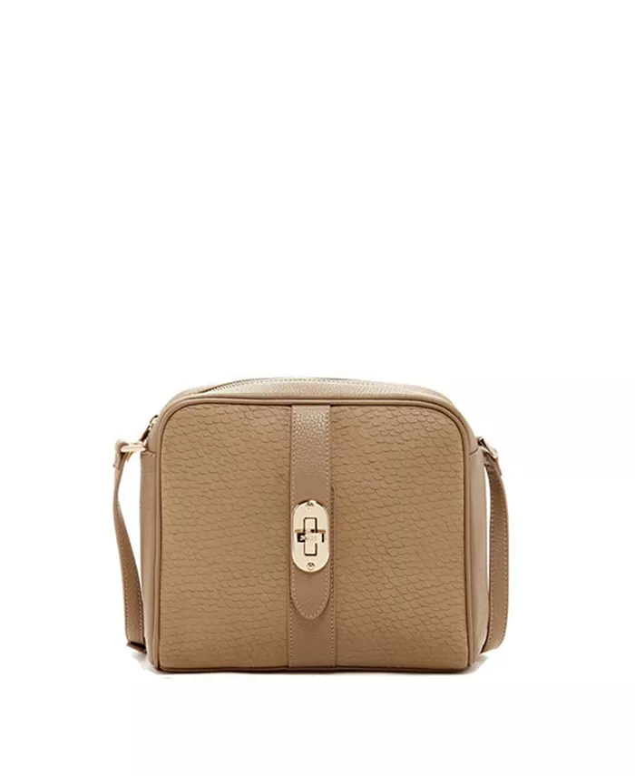 Кожаная женская сумка-кроссбоди среднего размера Beige Purse SUSU 
Кожаная женская сумка-кроссбоди среднего размера Beige Purse SUSU