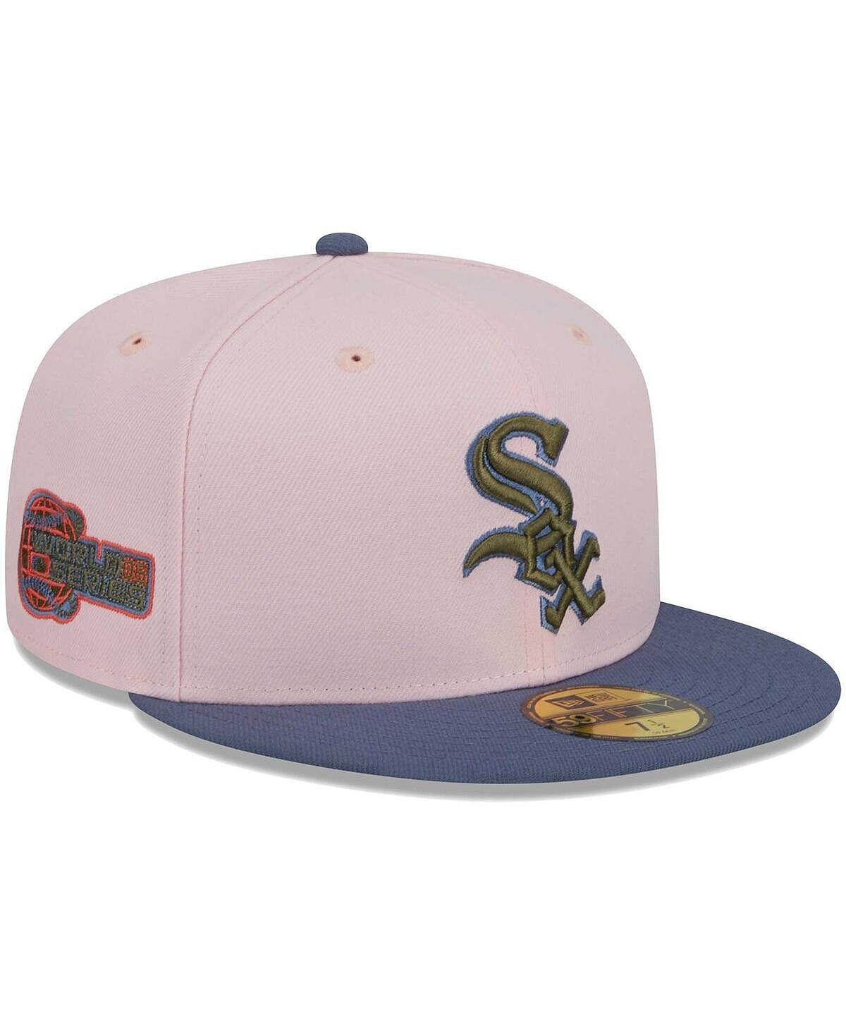 Мужской розовый, синий Chicago White Sox Olive Undervisor 59FIFTY Облегающая шляпа New Era 
Мужской розовый, синий Chicago White Sox Olive Undervisor 59FIFTY Облегающая шляпа New Era