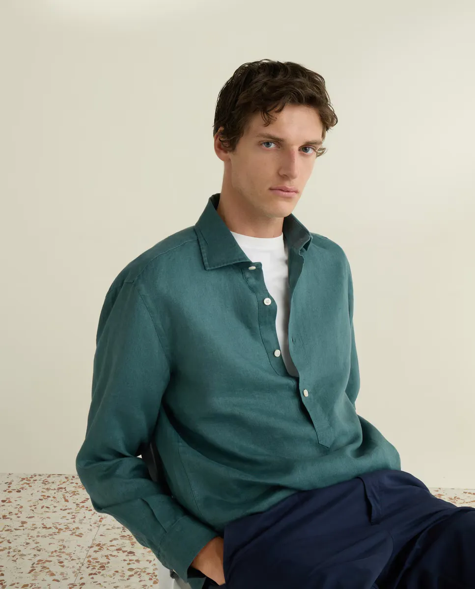 Футболка мужская спортивная с воротником, 100% лен Emidio Tucci, зеленый
Футболка мужская спортивная с воротником, 100% лен Emidio Tucci, зеленый