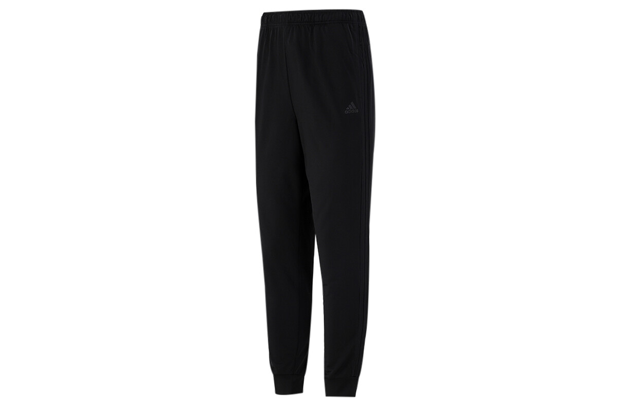 Трикотажные спортивные штаны мужские черные Adidas, черный 
Трикотажные спортивные штаны мужские черные Adidas, черный