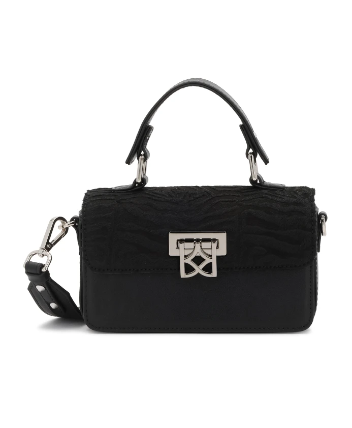 Черная щетинная сумочка с зебровым узором Kazar, черный
Черная щетинная сумочка с зебровым узором Kazar, черный