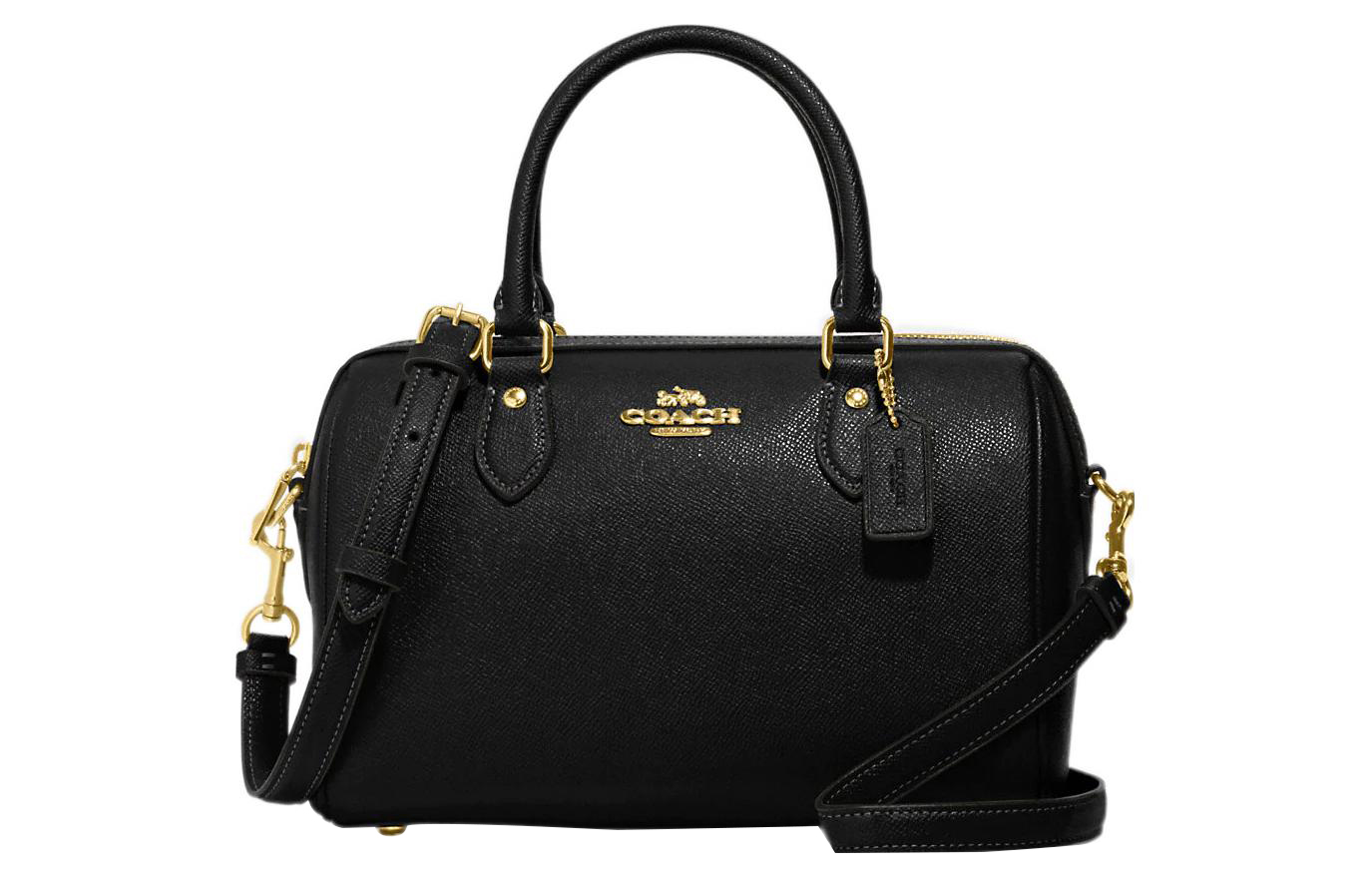 COACH Сумка через плечо из кожи Rowan с поперечным волокном среднего размера черная
COACH Сумка через плечо из кожи Rowan с поперечным волокном среднего размера черная