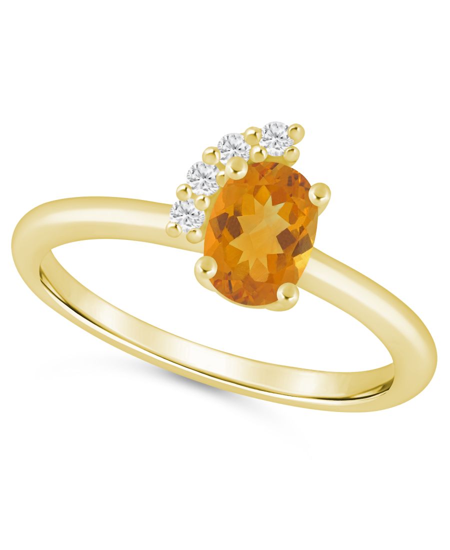 Кольцо с аметистом (3/4 карата) и белым бриллиантом (1/20 карата) из белого золота 10 карат Macy's, Citrine
Кольцо с аметистом (3/4 карата) и белым бриллиантом (1/20 карата) из белого золота 10 карат Macy's, Citrine