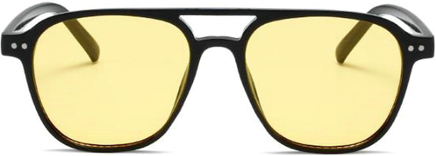 Мужские квадратные солнцезащитные очки в стиле ретро с заклепками и двойной перемычкой, модные женские солнцезащитные очки класса люкс с защитой от УФ-излучения UV400, желто-зеленые mincl, Black Yellow
Мужские квадратные солнцезащитные очки в стиле ретро с заклепками и двойной перемычкой, модные женские солнцезащитные очки класса люкс с защитой от УФ-излучения UV400, желто-зеленые mincl, Black Yellow