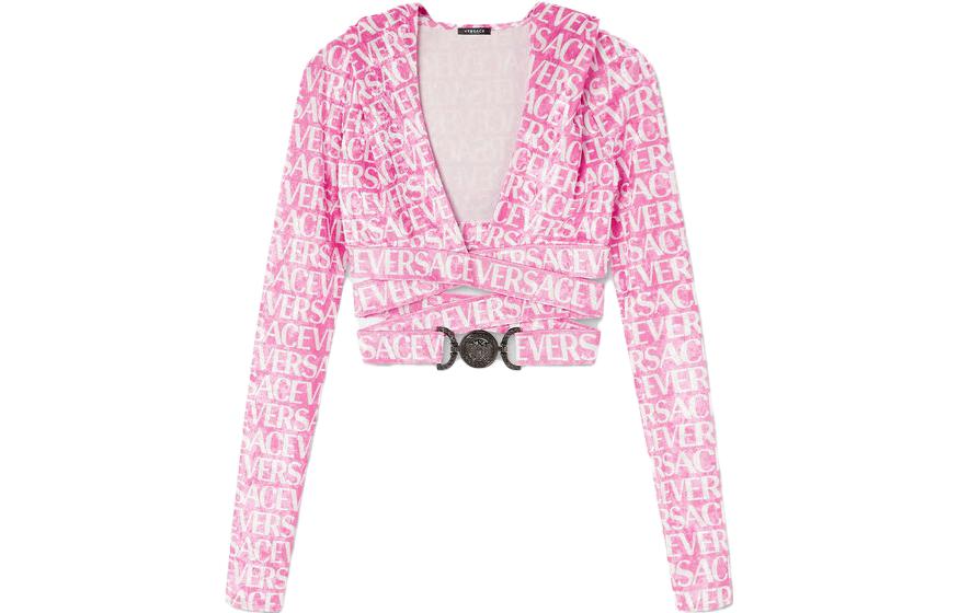 Велюровая укороченная худи VERSACE, розовый
Велюровая укороченная худи VERSACE, розовый