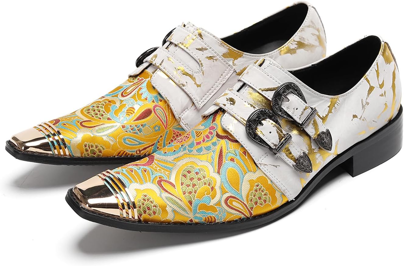 Мужские слипоны Santimon, кожаные классические туфли с металлическим носком и цветочной вышивкой - модные туфли с ремешком-монком для свадьбы, вечеринки, выпускного или сценического выступления, желтый
Мужские слипоны Santimon, кожаные классические туфли с металлическим носком и цветочной вышивкой - модные туфли с ремешком-монком для свадьбы, вечеринки, выпускного или сценического выступления, желтый