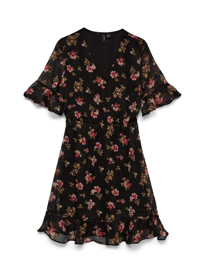 Платье до колена Vero Moda, черный 
Платье до колена Vero Moda, черный