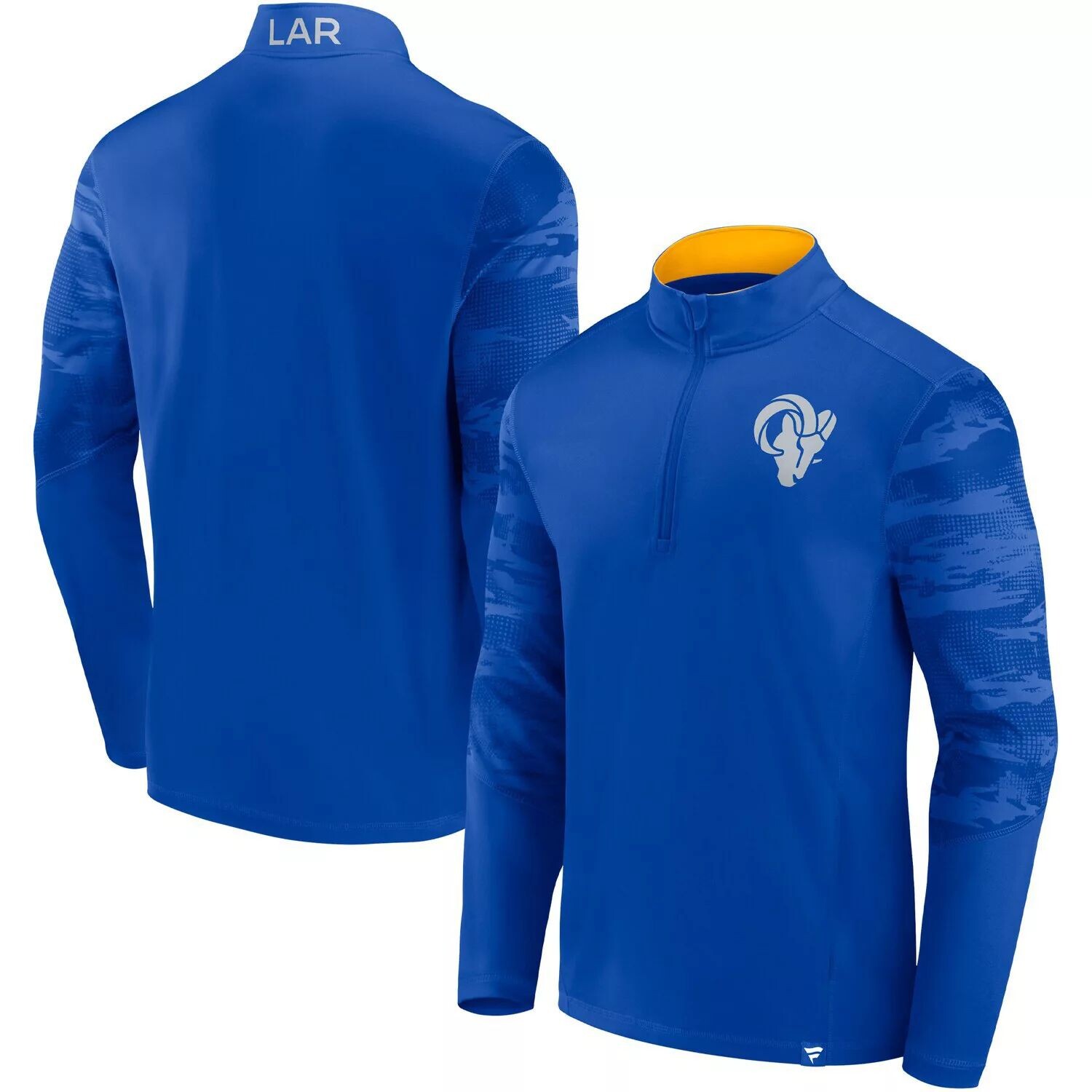 Мужская фирменная куртка Royal Los Angeles Rams Ringer с молнией до четверти Fanatics
Мужская фирменная куртка Royal Los Angeles Rams Ringer с молнией до четверти Fanatics