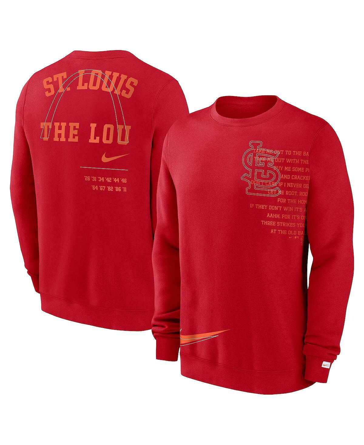 Мужской красный флисовый пуловер St. Louis Cardinals Statement Ball Game Nike 
Мужской красный флисовый пуловер St. Louis Cardinals Statement Ball Game Nike