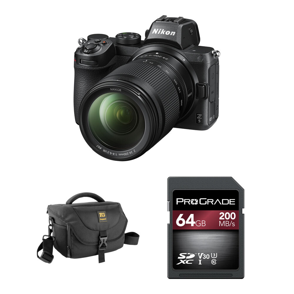 Беззеркальная камера Nikon Z5 Mirrorless Camera with 24-200mm f/4-6.3 Lens and Basic
Беззеркальная камера Nikon Z5 Mirrorless Camera with 24-200mm f/4-6.3 Lens and Basic
