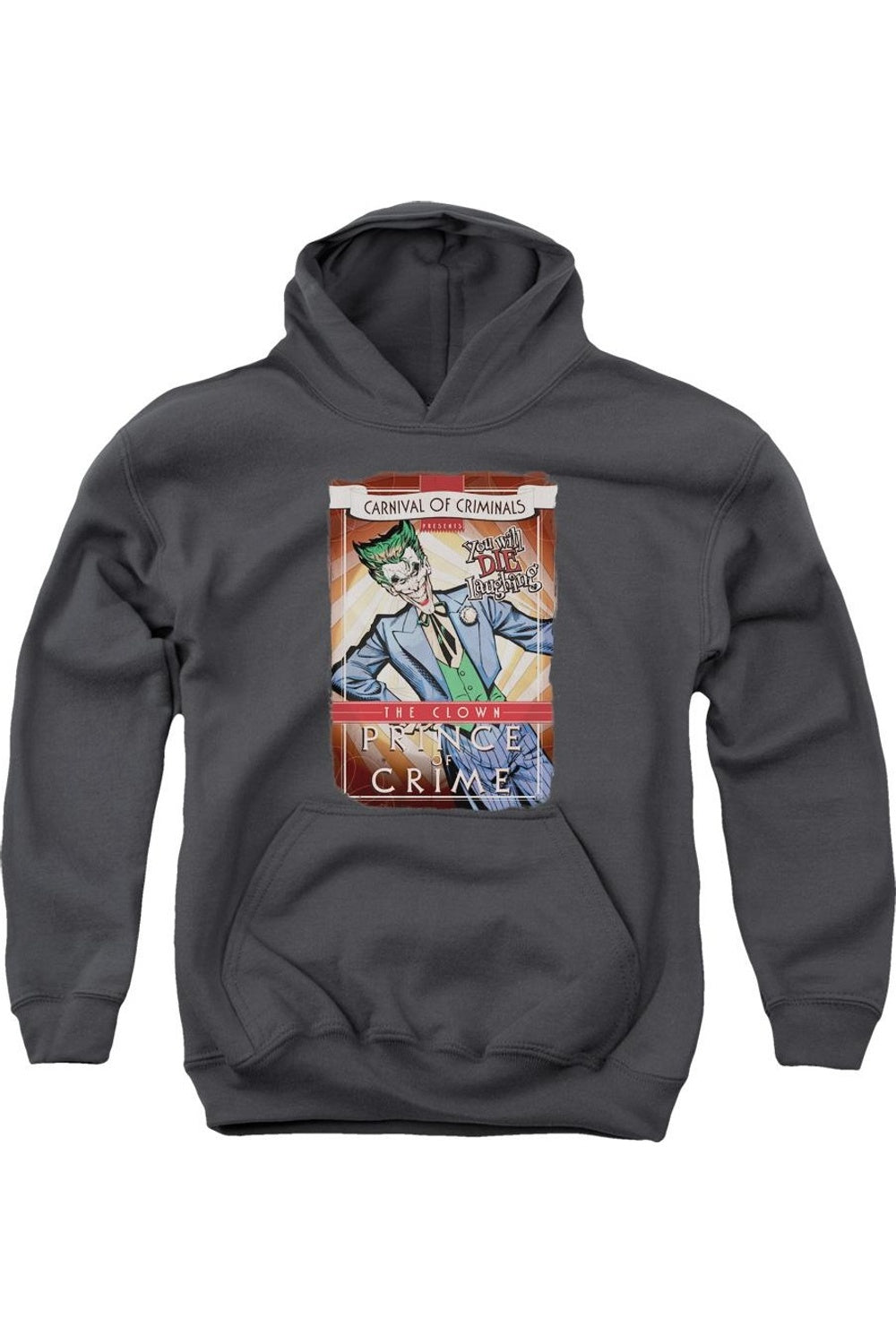 Батмен: Принц-клоун молодежная толстовка с капюшоном Gildan, Charcoal
Батмен: Принц-клоун молодежная толстовка с капюшоном Gildan, Charcoal