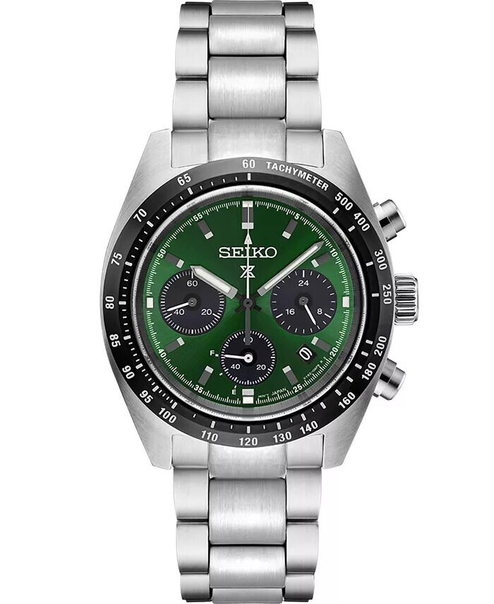 Мужские часы-хронограф Solar Prospex Speedtimer с браслетом из нержавеющей стали, 39 мм Seiko, серебро
Мужские часы-хронограф Solar Prospex Speedtimer с браслетом из нержавеющей стали, 39 мм Seiko, серебро