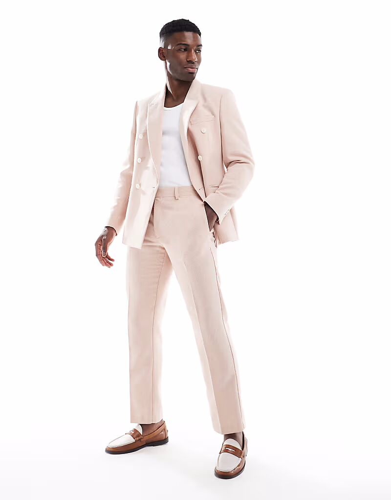 Прямые шерстяные брюки светло-розового цвета Asos Design
Прямые шерстяные брюки светло-розового цвета Asos Design