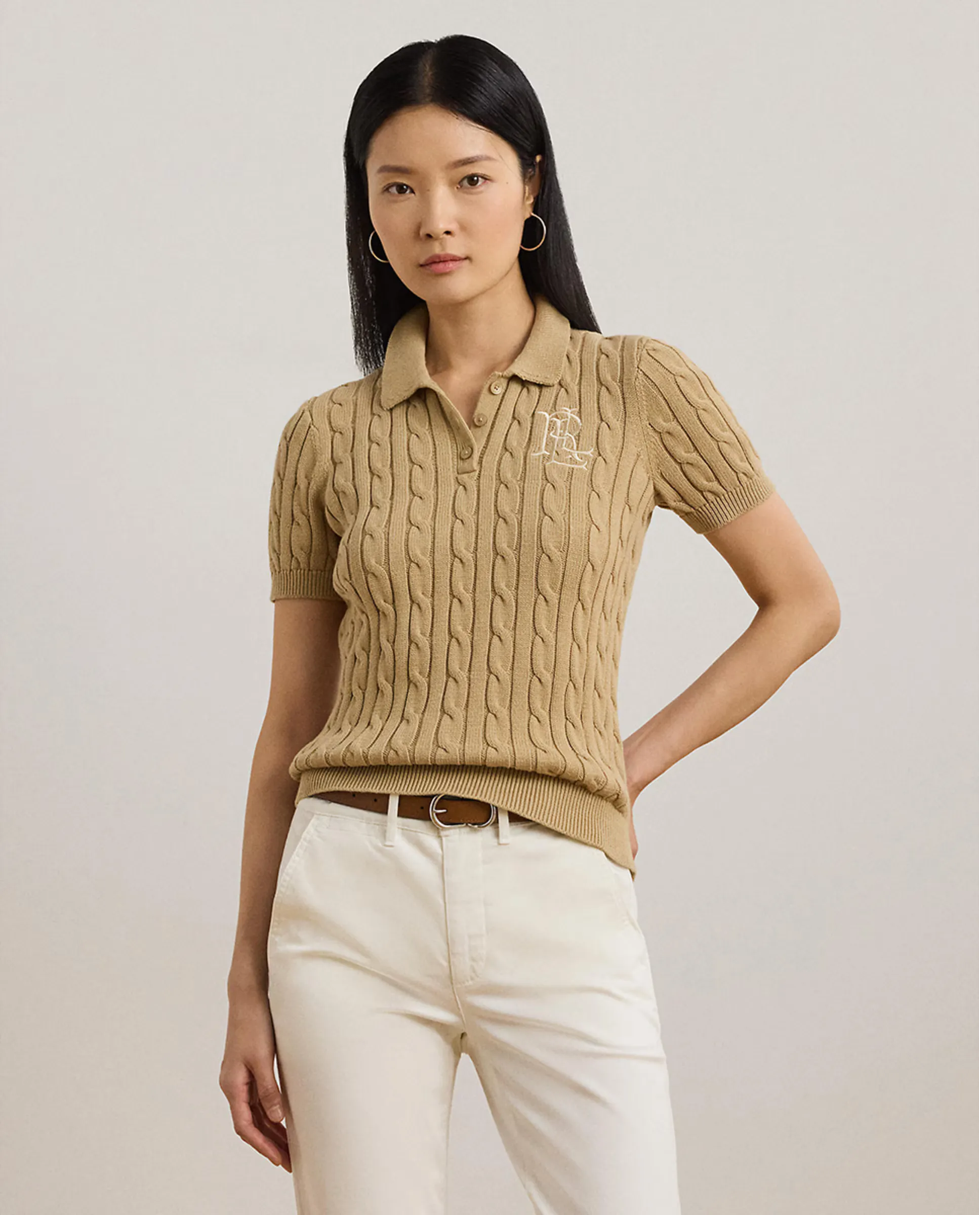 Женская хлопковая кофта с узором «восьмерки» Lauren Ralph Lauren, бежевый
Женская хлопковая кофта с узором «восьмерки» Lauren Ralph Lauren, бежевый