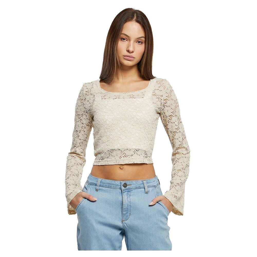 Топ Urban Classics Lace Long Sleeve, бежевый
Топ Urban Classics Lace Long Sleeve, бежевый