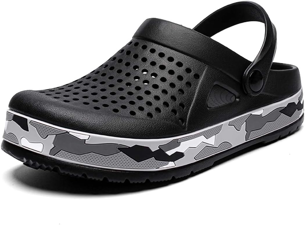 HYDLONGR Мужские и женские дышащие верхние нескользящие плоские садовые сандалии, пляжные тапочки, сабо, мюли, обувь для дома и улицы, черный
HYDLONGR Мужские и женские дышащие верхние нескользящие плоские садовые сандалии, пляжные тапочки, сабо, мюли, обувь для дома и улицы, черный