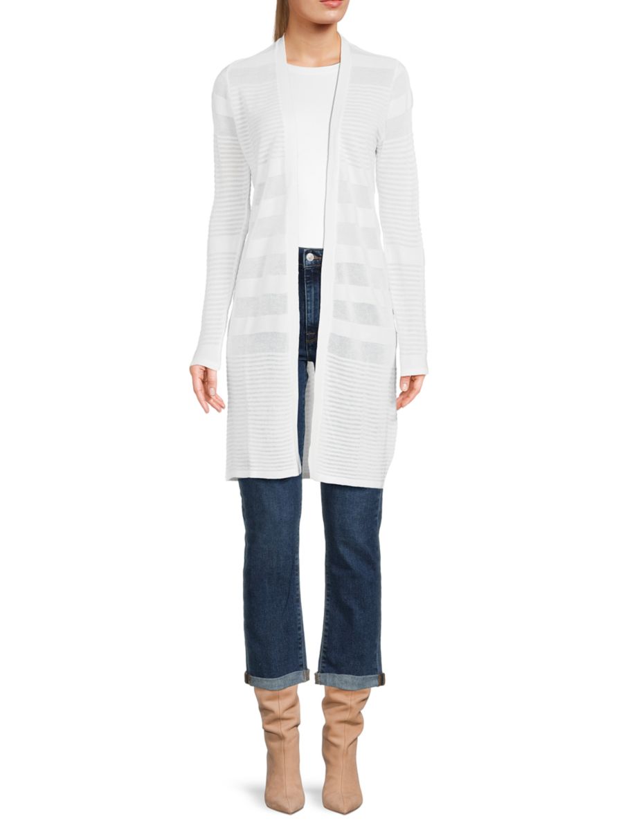 Удлиненный кардиган с открытым передом Joseph A, белый
Удлиненный кардиган с открытым передом Joseph A, белый