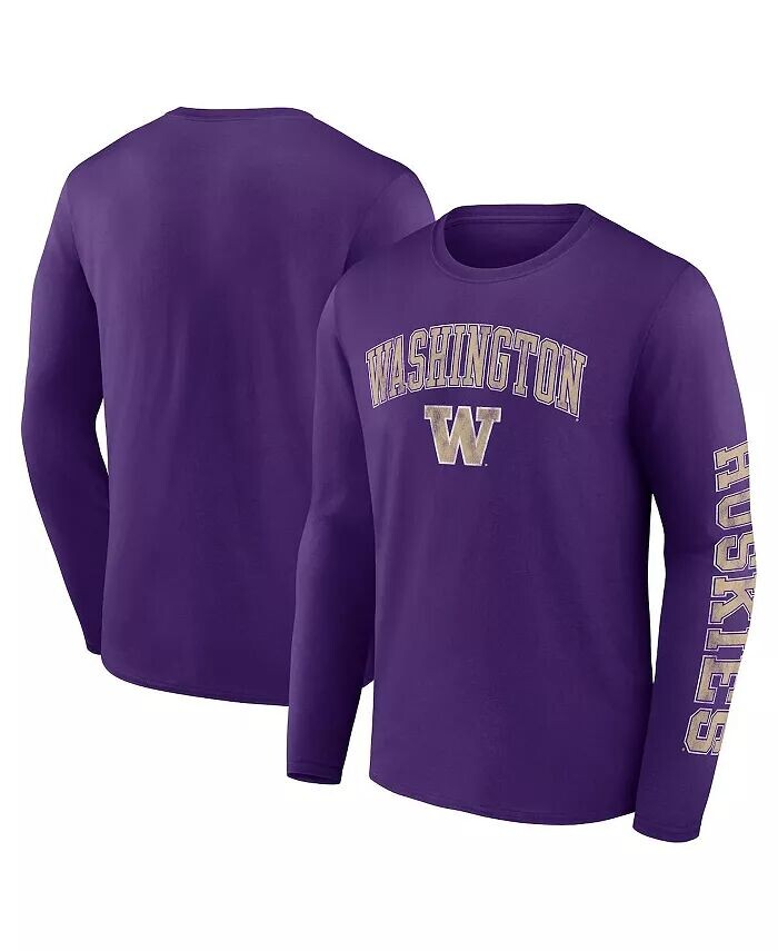 Мужская фиолетовая футболка Washington Huskies с длинным рукавом и логотипом с эффектом потертости Fanatics
Мужская фиолетовая футболка Washington Huskies с длинным рукавом и логотипом с эффектом потертости Fanatics