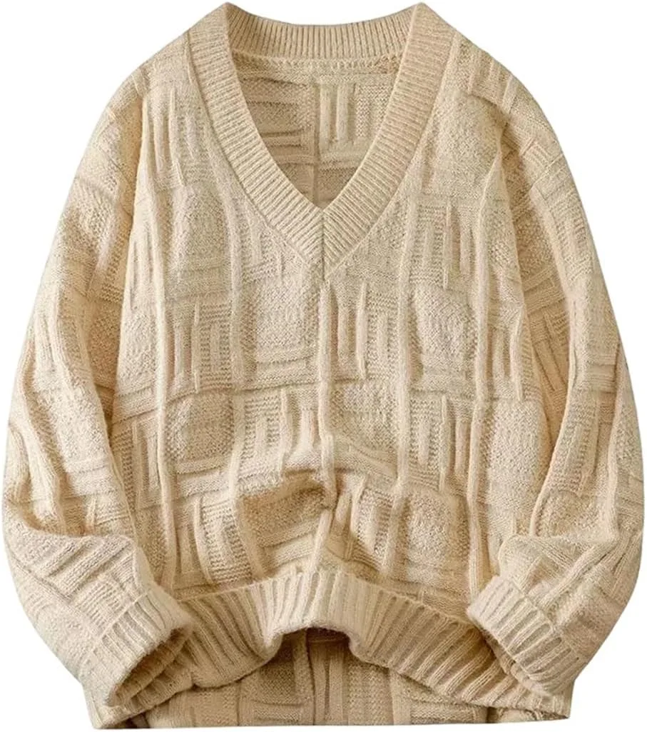 Мужской свитер с v-образным вырезом, длинный рукав, теплый OWEIEYEU
Мужской свитер с v-образным вырезом, длинный рукав, теплый OWEIEYEU