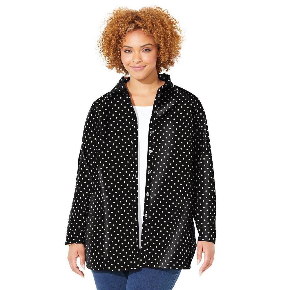 Женская рубашка больших размеров на пуговицахCatherines Liz&me больших размеров, цвет Black Dot
Женская рубашка больших размеров на пуговицахCatherines Liz&me больших размеров, цвет Black Dot