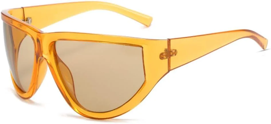 Спортивные солнцезащитные очки Y2K для женщин, уникальные, большие, в стиле панк, модные солнцезащитные очки для мужчин, хип-хоп, UV400 KTUCN, Orange Tea
Спортивные солнцезащитные очки Y2K для женщин, уникальные, большие, в стиле панк, модные солнцезащитные очки для мужчин, хип-хоп, UV400 KTUCN, Orange Tea