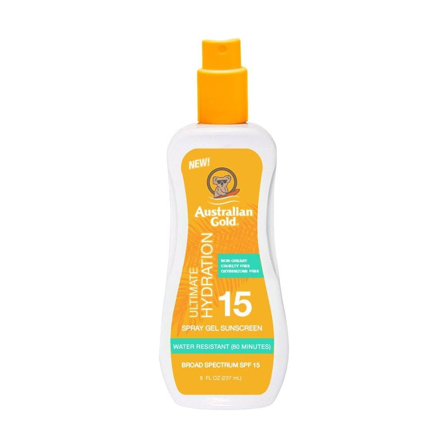 Australian Gold Ultimate Hydration Spray Gel Sunscreen Spf 15, увлажняющий спрей, солнцезащитный гель с УФ-фильтром, 237 мл
Australian Gold Ultimate Hydration Spray Gel Sunscreen Spf 15, увлажняющий спрей, солнцезащитный гель с УФ-фильтром, 237 мл