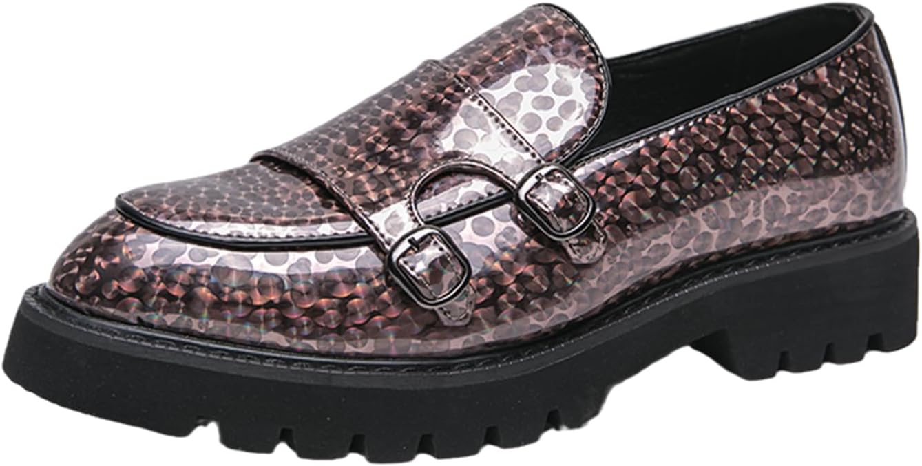 Мужские лоферы на платформе из лакированной кожи с двойным ремешком-монком и модной подошвой Lug для официальных, деловых, вечеринок и свадеб Zzyyzzyy, коричневый
Мужские лоферы на платформе из лакированной кожи с двойным ремешком-монком и модной подошвой Lug для официальных, деловых, вечеринок и свадеб Zzyyzzyy, коричневый