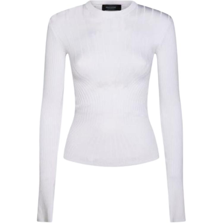 Фасонный трикотажный топ Mugler, белый
Фасонный трикотажный топ Mugler, белый