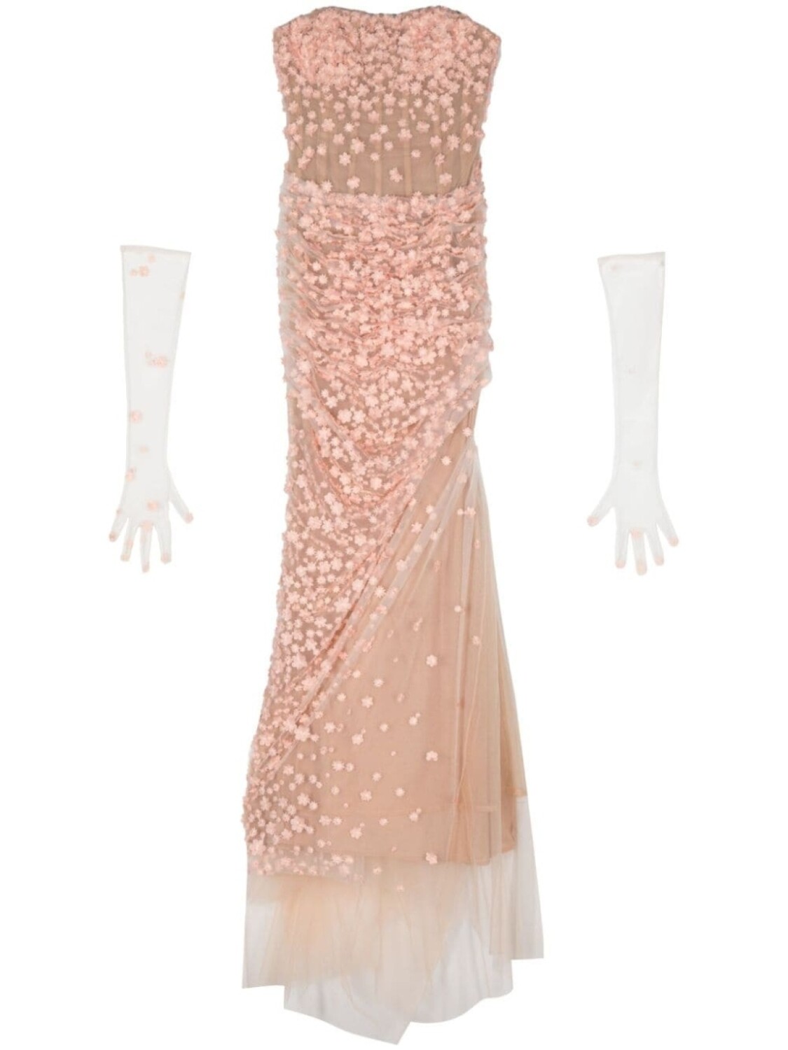 JEAN-LOUIS SABAJI длинное платье с цветочной аппликацией, нейтральный цвет
JEAN-LOUIS SABAJI длинное платье с цветочной аппликацией, нейтральный цвет