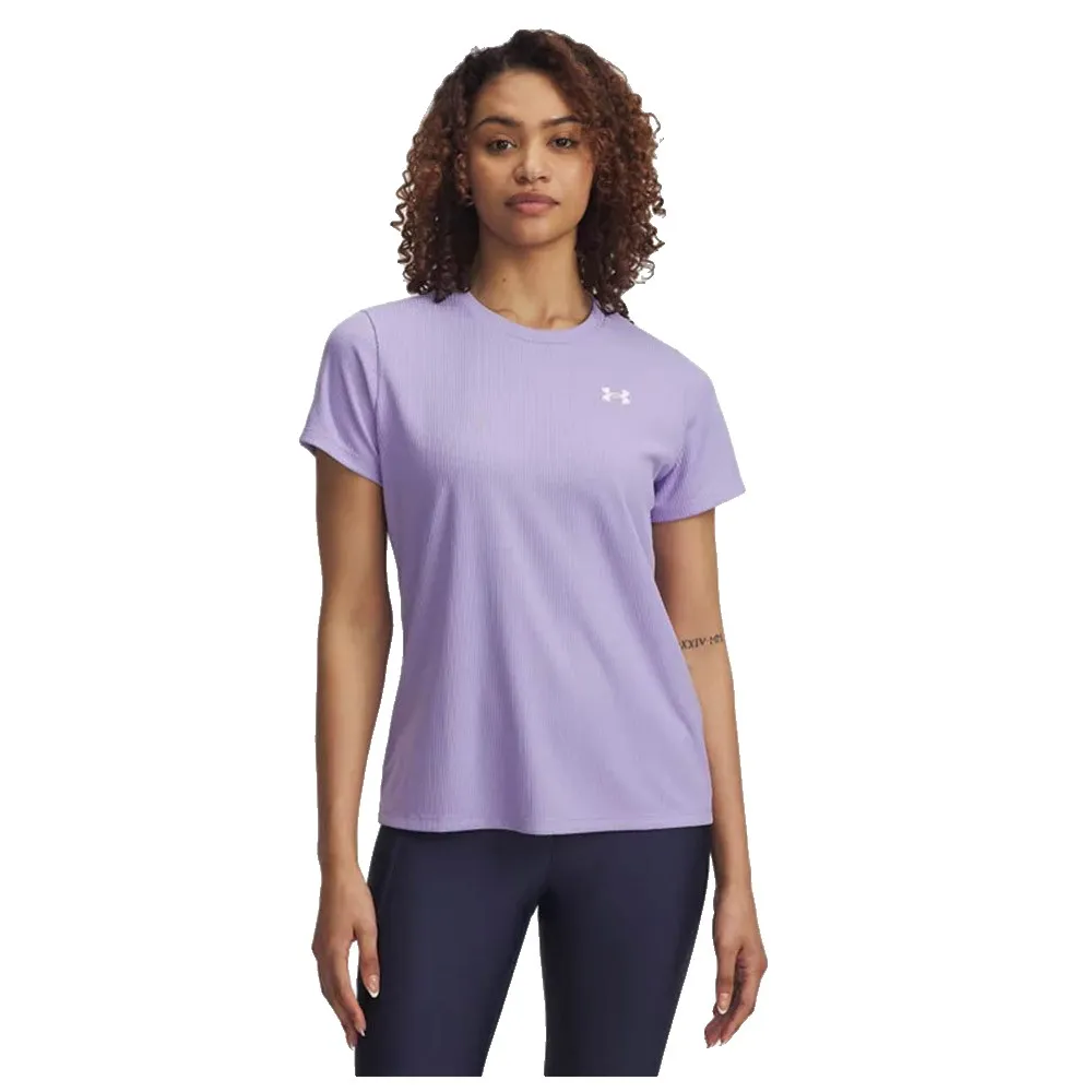 Футболка с коротким рукавом спортивная Under Armour Tech Rib, фиолетовый 
Футболка с коротким рукавом спортивная Under Armour Tech Rib, фиолетовый