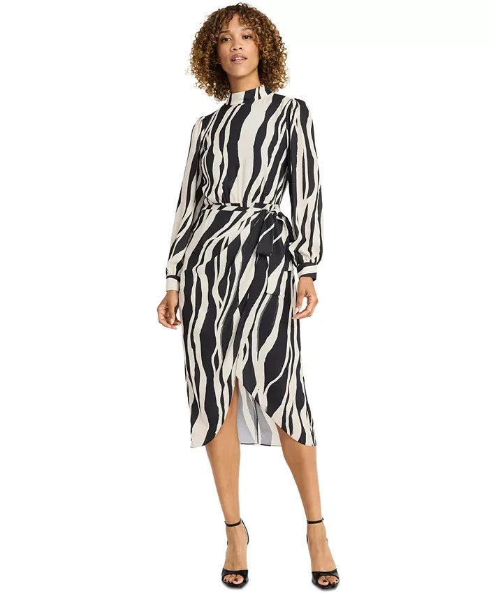 Магги Лондон Миди платье Женское Черное с животным принтом Воротник-водолазка С завязкой на талии Maggy London
Магги Лондон Миди платье Женское Черное с животным принтом Воротник-водолазка С завязкой на талии Maggy London