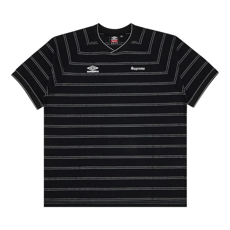 Джерси Supreme x Umbro Stripe Soccer Jersey, Black 
Джерси Supreme x Umbro Stripe Soccer Jersey, Black