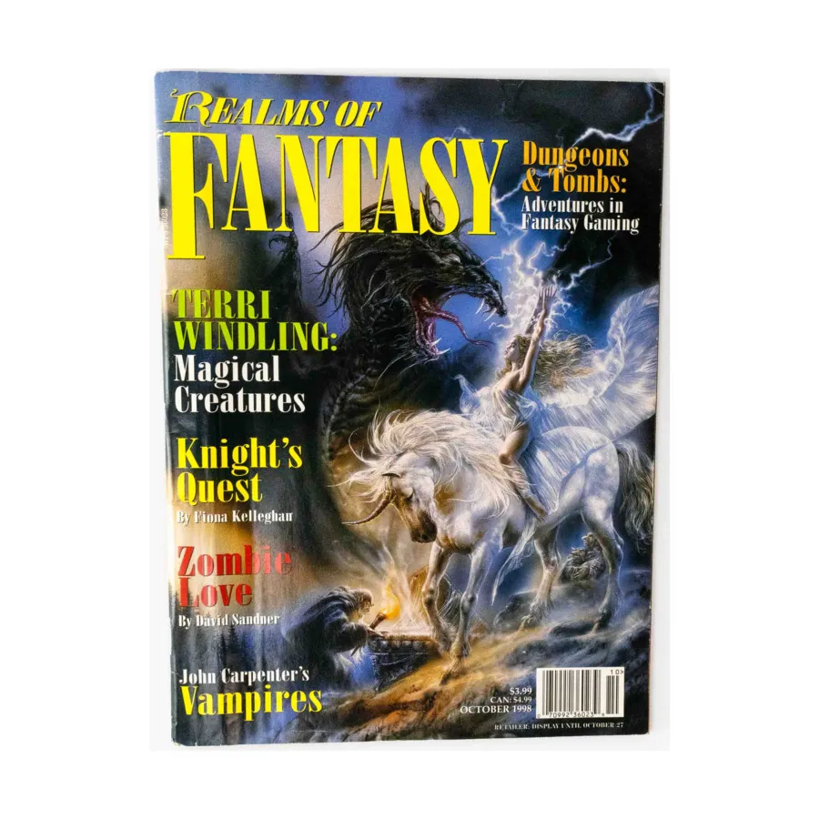 Журнал 1998 October "Terri Windling, Magical Creatures, Knight's Quest", Realms of Fantasy Magazine
Журнал 1998 October "Terri Windling, Magical Creatures, Knight's Quest", Realms of Fantasy Magazine