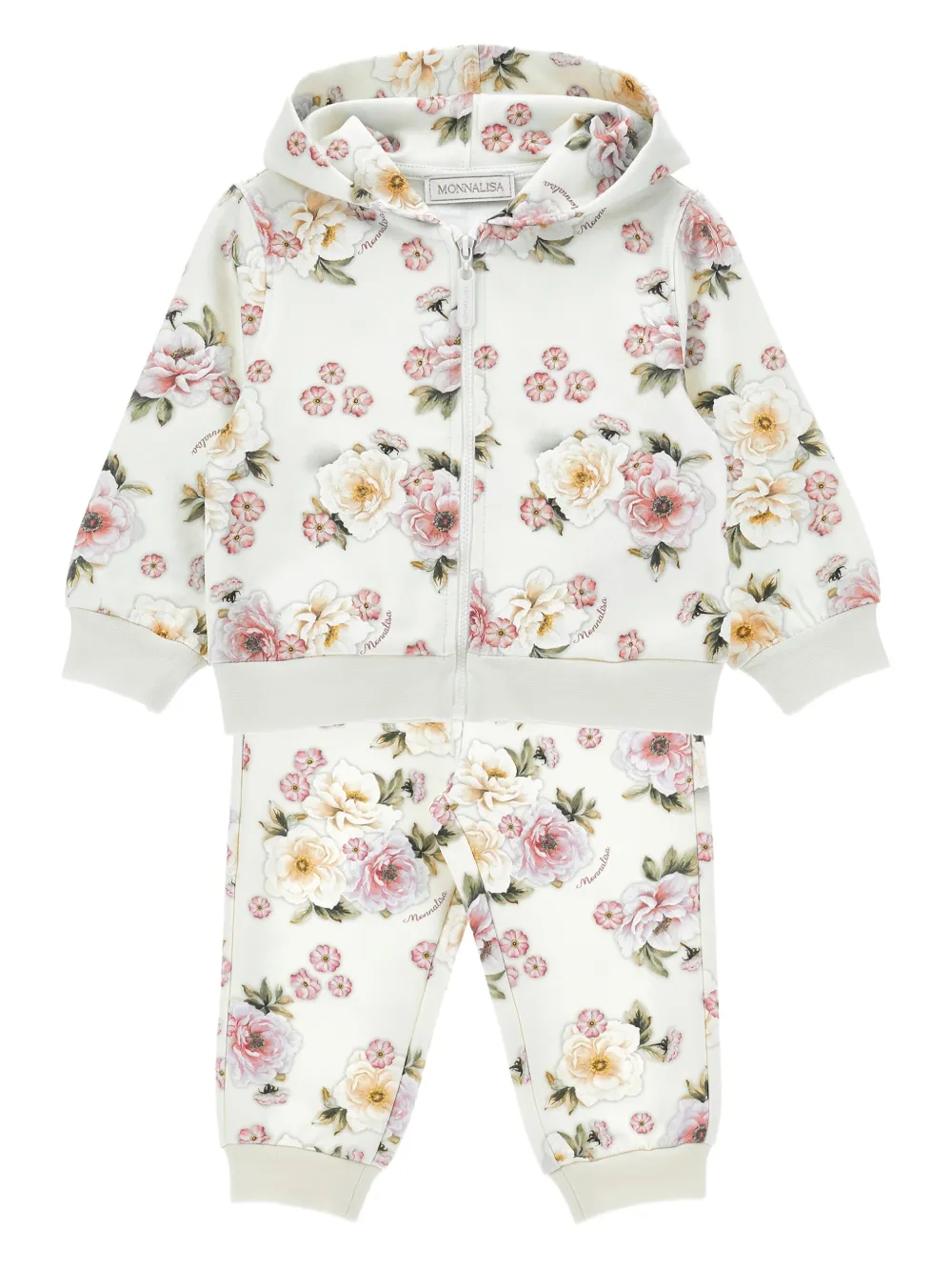 Спортивный костюм с цветочным принтом Monnalisa, белый
Спортивный костюм с цветочным принтом Monnalisa, белый