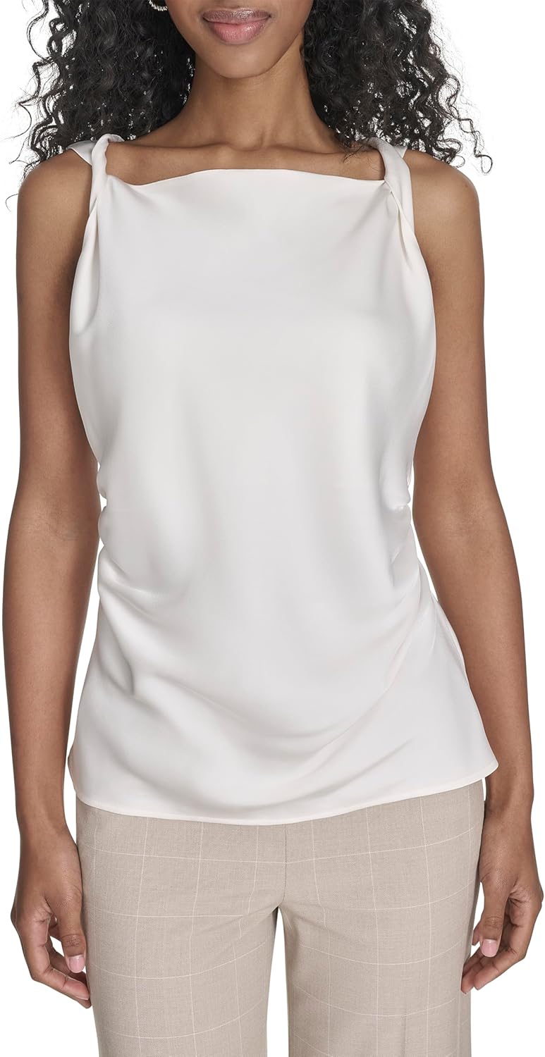 Женская блузка без рукавов Calvin Klein с перекрученными бретельками и квадратным вырезом, Cream
Женская блузка без рукавов Calvin Klein с перекрученными бретельками и квадратным вырезом, Cream