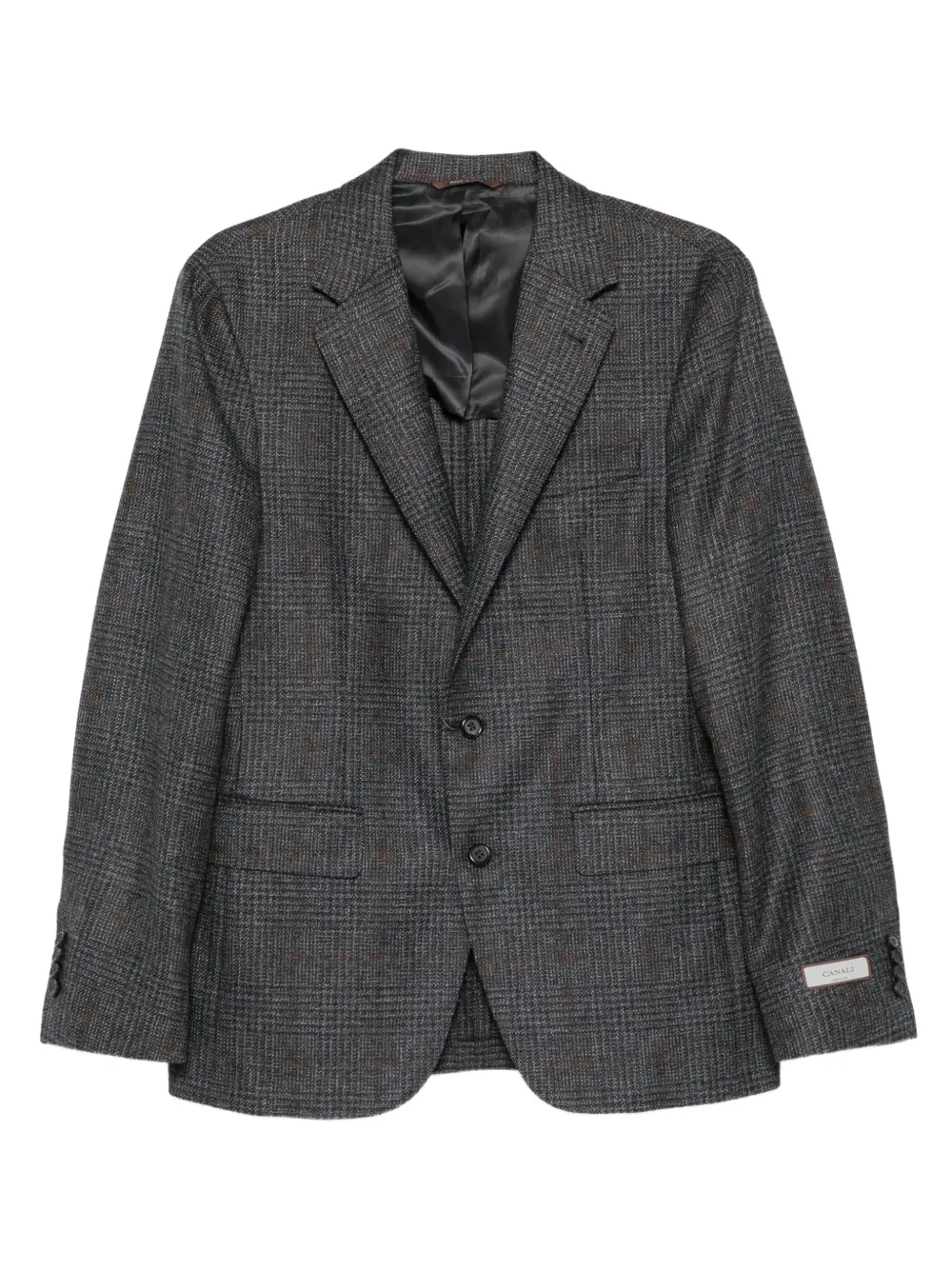 Клетчатый шерстяной пиджак Canali, серый
Клетчатый шерстяной пиджак Canali, серый