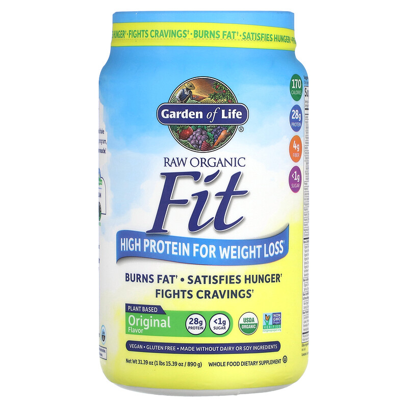 Garden of Life, RAW Organic Fit, высокое содержание протеина для снижения веса, оригинальный продукт, 890 г (31,39 унции)
Garden of Life, RAW Organic Fit, высокое содержание протеина для снижения веса, оригинальный продукт, 890 г (31,39 унции)