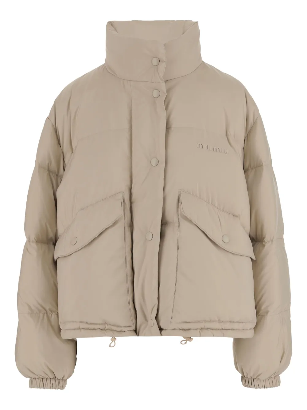 Куртка с высоким воротником и карманами MIU MIU, нейтральный 
Куртка с высоким воротником и карманами MIU MIU, нейтральный