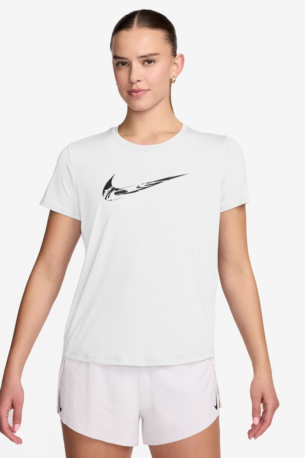 Одна беговая майка с короткими рукавами и графическим принтом swoosh dri fit Nike, белый
Одна беговая майка с короткими рукавами и графическим принтом swoosh dri fit Nike, белый