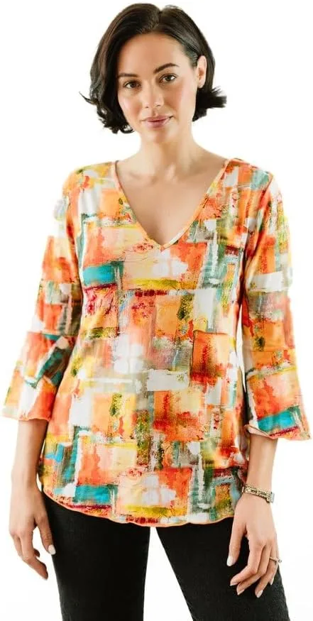 Топ из вискозы с дизайнерским принтом SNO SKINS
Топ из вискозы с дизайнерским принтом SNO SKINS