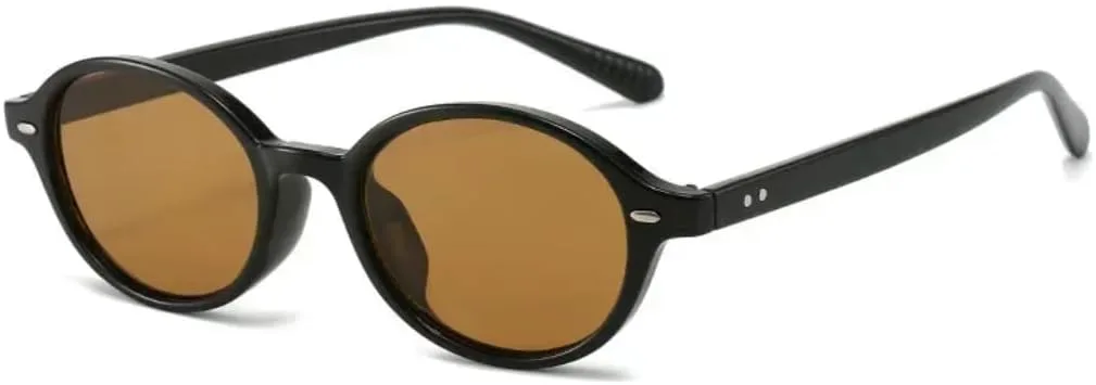 Ретро маленькие овальные солнцезащитные очки для женщин и мужчин с заклепками, модные очки, роскошные солнцезащитные очки UV400 для женщин SZVVBKK, Black Tea
Ретро маленькие овальные солнцезащитные очки для женщин и мужчин с заклепками, модные очки, роскошные солнцезащитные очки UV400 для женщин SZVVBKK, Black Tea