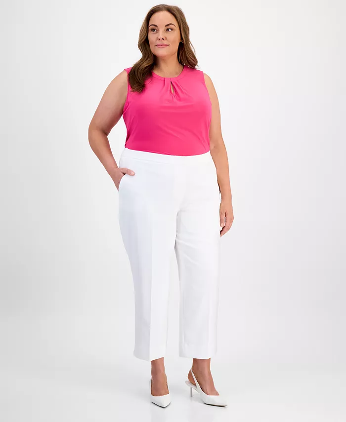 Брюки больших размеров с эластичной резинкой сзади и боковыми разрезами Kasper, белый
Брюки больших размеров с эластичной резинкой сзади и боковыми разрезами Kasper, белый