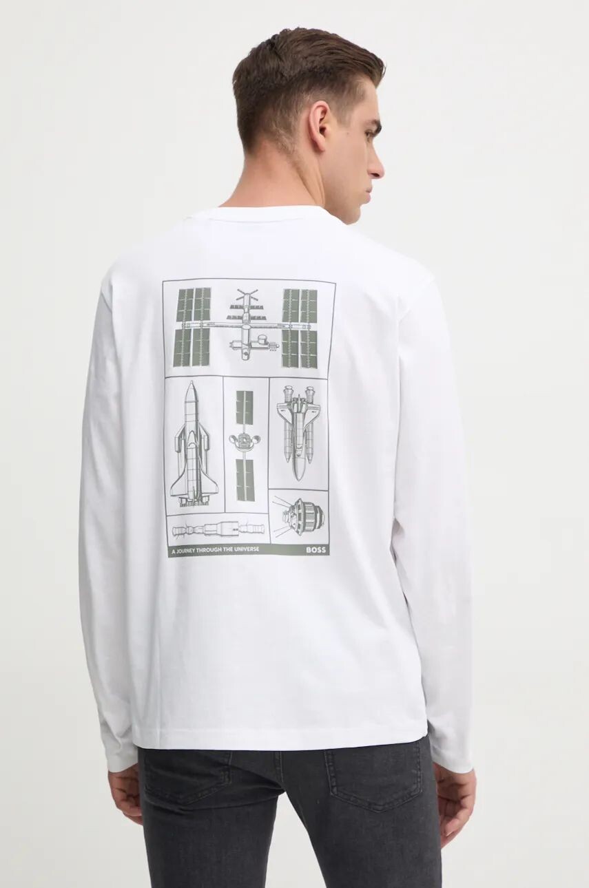 Хлопковый топ с длинными рукавами Boss Orange, белый
Хлопковый топ с длинными рукавами Boss Orange, белый