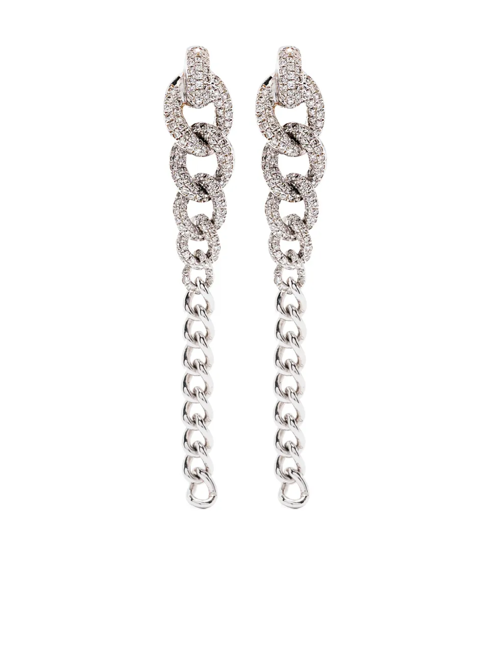 Серьги-подвески из белого золота с бриллиантами SHAY, серебяный
Серьги-подвески из белого золота с бриллиантами SHAY, серебяный