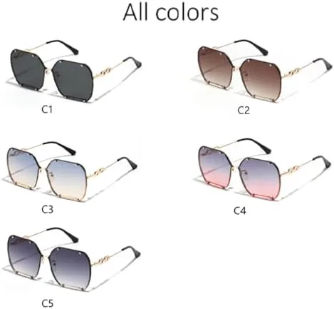 Солнцезащитные очки в крупной квадратной оправе для женщин и мужчин, модные панк-очки с цепочкой и заклепками, солнцезащитные очки UV400 MTZJH, Grey Pink
Солнцезащитные очки в крупной квадратной оправе для женщин и мужчин, модные панк-очки с цепочкой и заклепками, солнцезащитные очки UV400 MTZJH, Grey Pink