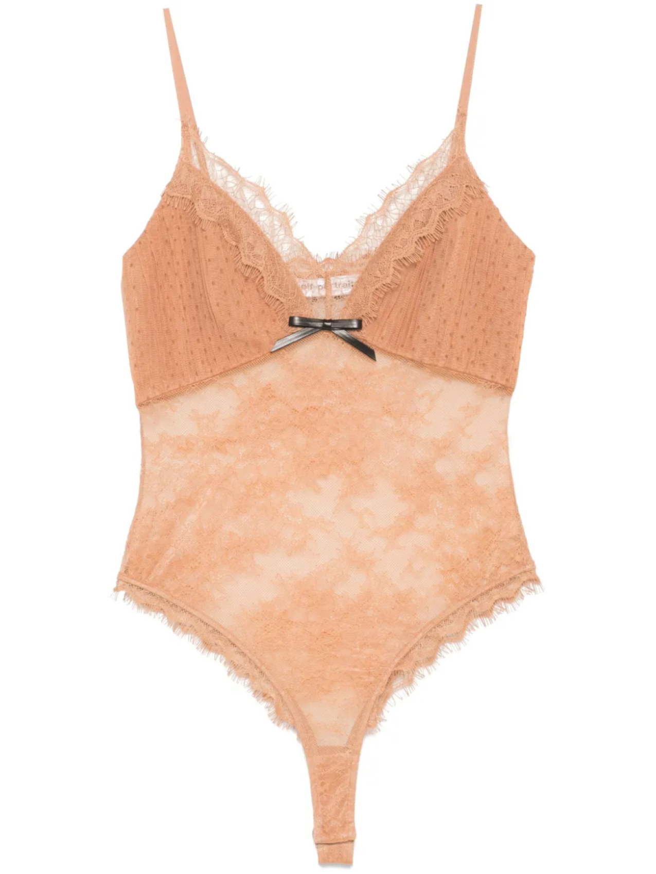 Боди из сетчатой ткани с узором в горошек Self-Portrait, коричневый
Боди из сетчатой ткани с узором в горошек Self-Portrait, коричневый