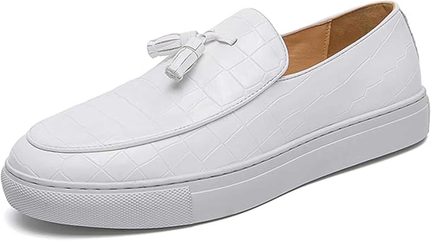 Мужские кожаные слипоны Xinduoyu, удобные, с круглым носком и противоскользящей подошвой, для повседневной носки, белый
Мужские кожаные слипоны Xinduoyu, удобные, с круглым носком и противоскользящей подошвой, для повседневной носки, белый