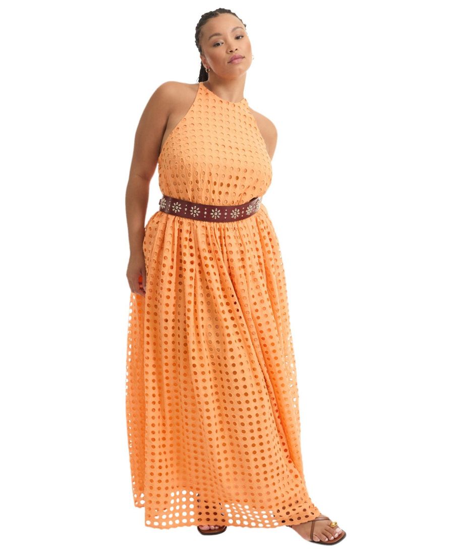 Женское макси-платье June + Vie с бретелькой через шею и перфорацией June & Vie, Tangerine
Женское макси-платье June + Vie с бретелькой через шею и перфорацией June & Vie, Tangerine